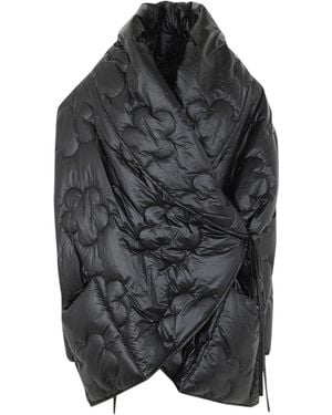 Maria Calderara Padded Wrap Choc Oversized Fluffy Hug - Black