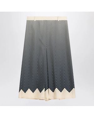 Valentino Ivory Silk Skirt - Grey