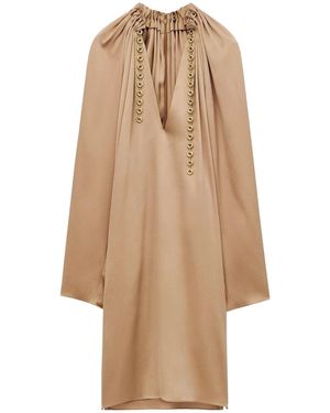Loewe Otter Silk Dresses - Natural