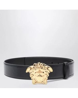 Versace Belt With Medusa Head Buckle - Black