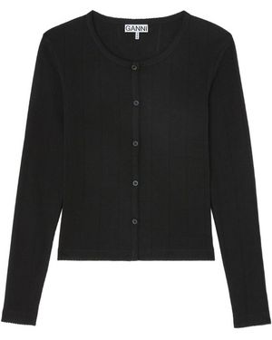 Ganni Cotton Jersey Longsleeve - Black