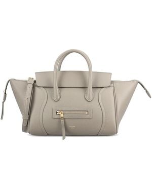 Celine Luggage Small Leather Tote Bag - Grey