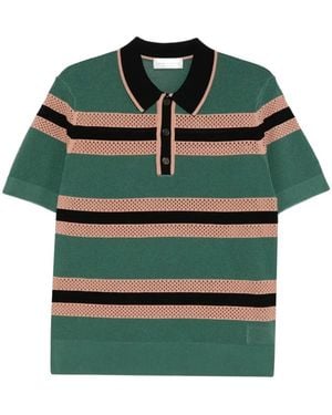 Dries Van Noten "Mercy Stripe" Polo Shirt - Green