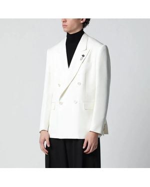 Lardini Viscose Doublebreasted Suit - White