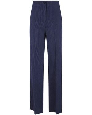 Seventy Popeline Viscose Fluid Pants - Blue