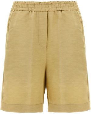 Nude Linen Bermuda Shorts Bermuda And Short - Yellow