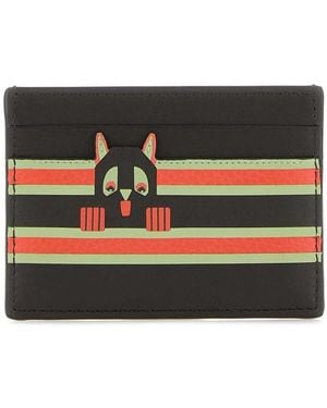 Loewe Plain Cardholder Futurist Cat - Black