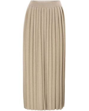 Fabiana Filippi Long Pleated Skirt - Natural