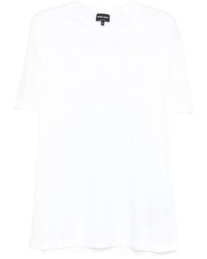 Giorgio Armani Off Cotton T-Shirt - White