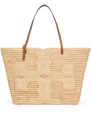 Tory Burch Ella Large Straw Tote - Natural
