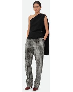 Bottega Veneta Asymmetric Wool Blend Top For - Black