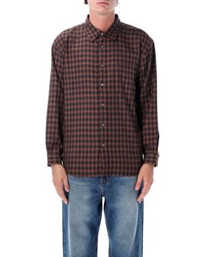 DUNST Checked Flannel Shirt - Blue
