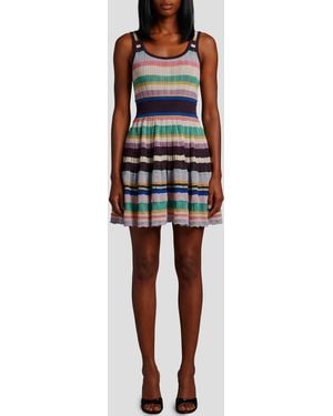 Alaïa Scoop Neck Mini Dress - Black