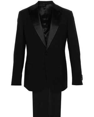 Giorgio Armani Slim Fit Wool Tuxedo Suit - Black