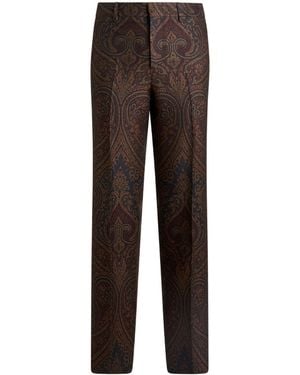 Etro Soho Straight Leg Trouser - Brown