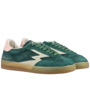 Moa Concept Suede Lace-Up Trainers - Green