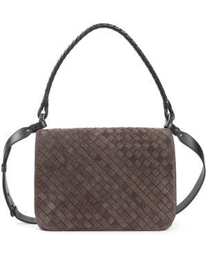 Bottega Veneta Small Wing Intrecciato Shoulder Bag - Brown