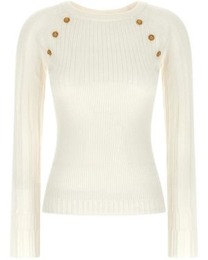 Balmain 3 Buttons Sweater - White