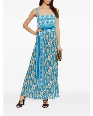 Etro And Straps Dress Est Amebas - Blue