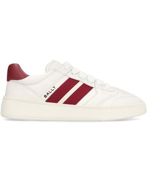 Bally Rebby Leather Low-Top Sneakers in Pink | Lyst