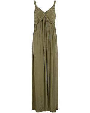 Essentiel Antwerp "Jacobean" Maxi Babydoll Dress - Green