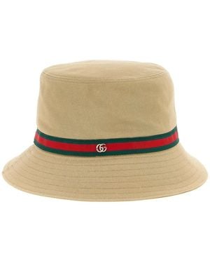 Gucci Web Tape Bucket Hat - Natural