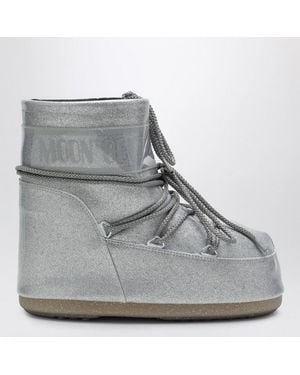 Moon Boot Icon Low Boots With Glitter - Grey