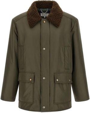 Maison Margiela Shearling Collar Parka - Green