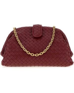 Bottega Veneta Bordeaux Leather Small Lauren 1980 Clutch - Red