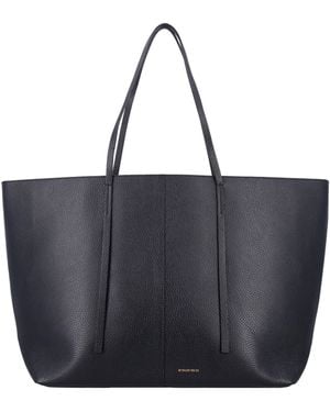 By Malene Birger Abilla Oversized Leather Tote Bag - Black