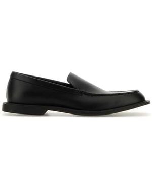 The Row Leather Nic Loafers - Black