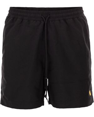 Carhartt Beach Shorts With Logo - Black
