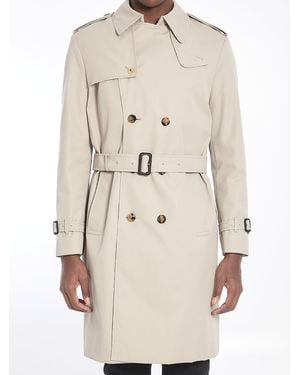 Burberry Long Trench Coat - Natural