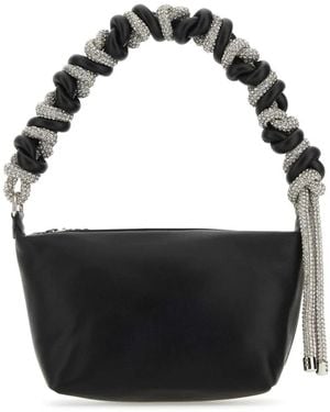 Kara Nappa Leather Handbag - Black