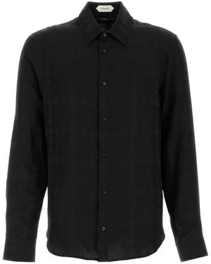 Versace Informal Shirt Medusa Vintage Silk Crepe Satin Jac - Black