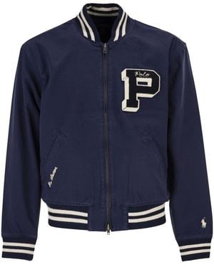 Polo Ralph Lauren Embroidered Canvas Sports Jacket - Blue