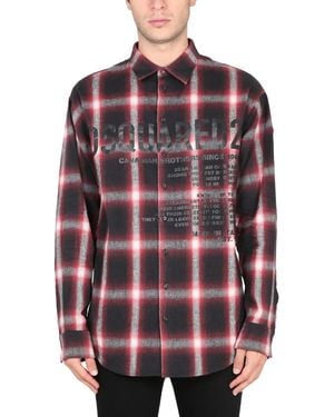 DSquared² Logo Print Shirt - Red