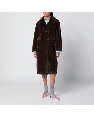 SWD by S.w.o.r.d. Dark Faux Fur Coat - Black