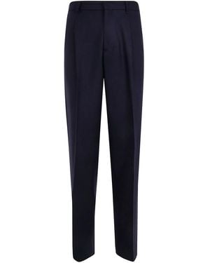 Lardini Regular Fit Knit Trousers - Blue