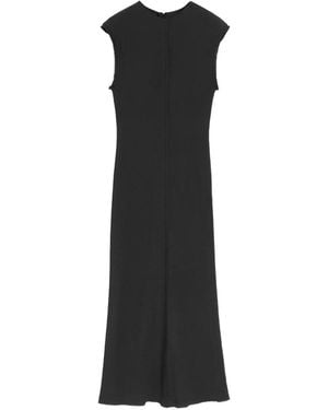 Ami Paris Raw Edge Midi Dress - Black