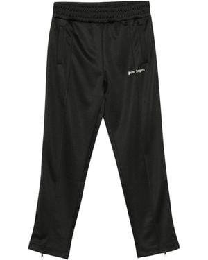 Palm Angels Logo Embroidered Track Trousers - Black