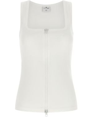 Courreges Top With Front Zip - White