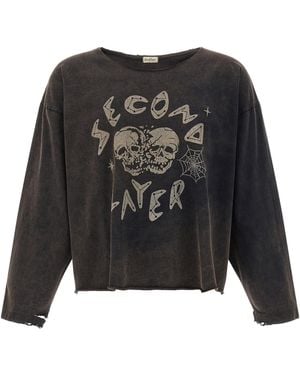 Second/Layer 'Skull' T-Shirt - Black