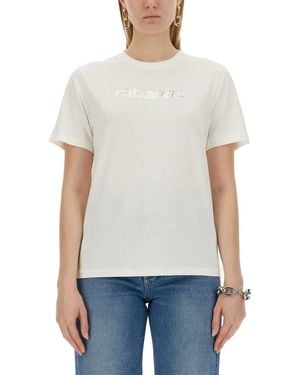 Rabanne T-Shirt With Logo - White