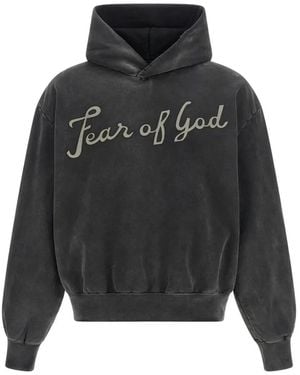 Fear Of God "26" Classic Fit Half Raglan Hoodie - Black