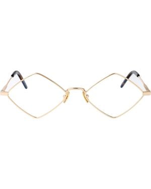 Saint Laurent Transparent Metal Glasses - Metallic