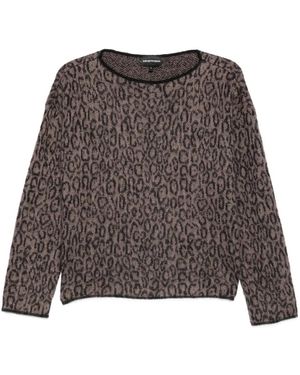 Emporio Armani Spotted Print Jumper - Brown