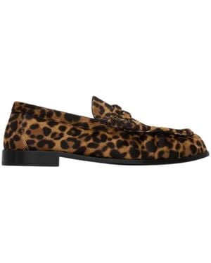 Saint Laurent Leather Flat Shoes - Black
