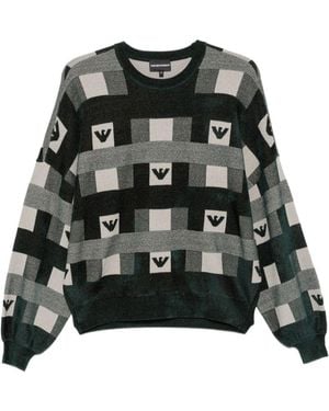 Emporio Armani Logo Creweneck Jumper - Black