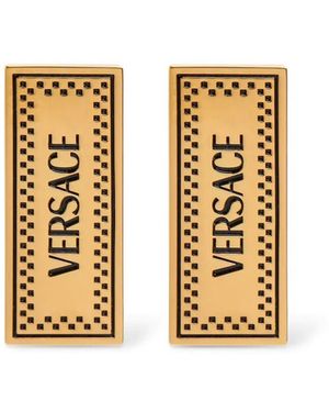 Versace 90S Logo Earrings - Metallic